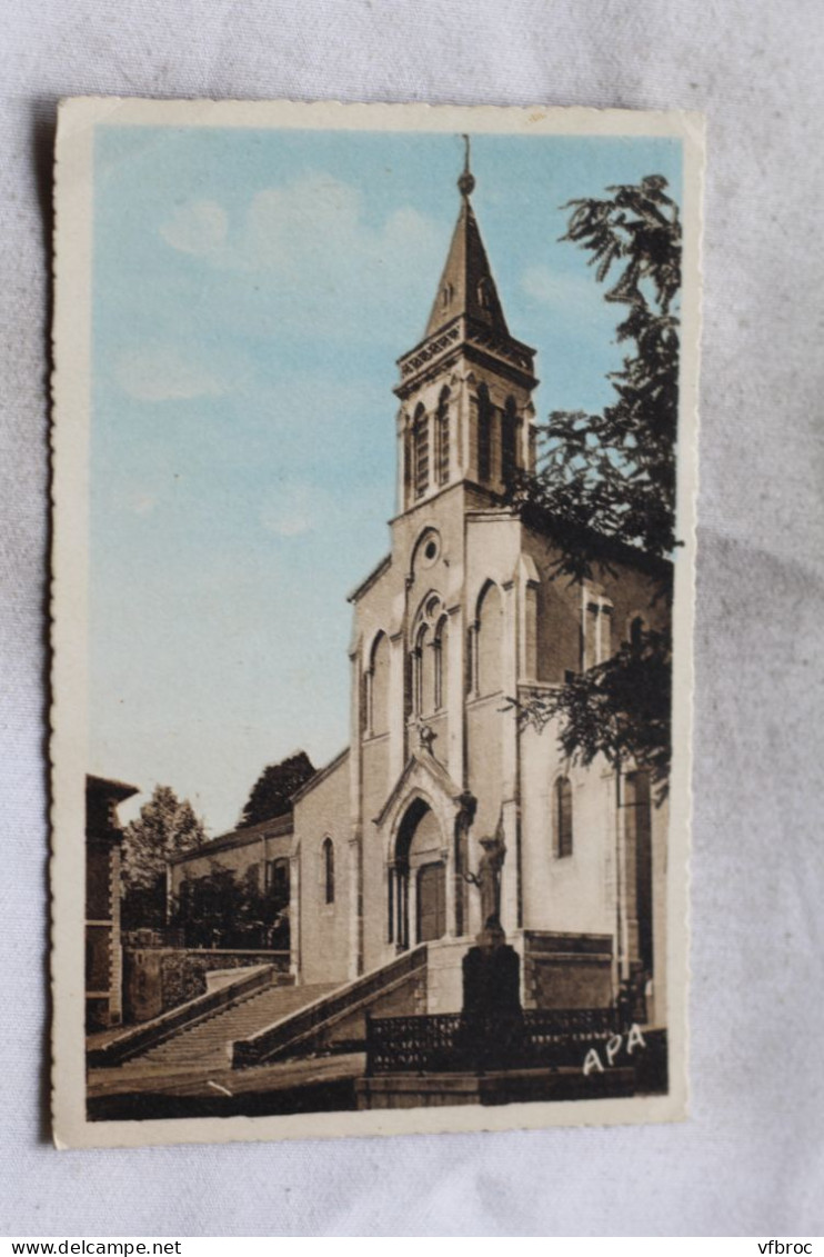 Cpsm 1950, Bessèges, église, Monument Aux Morts, Gard 30 - Bessèges