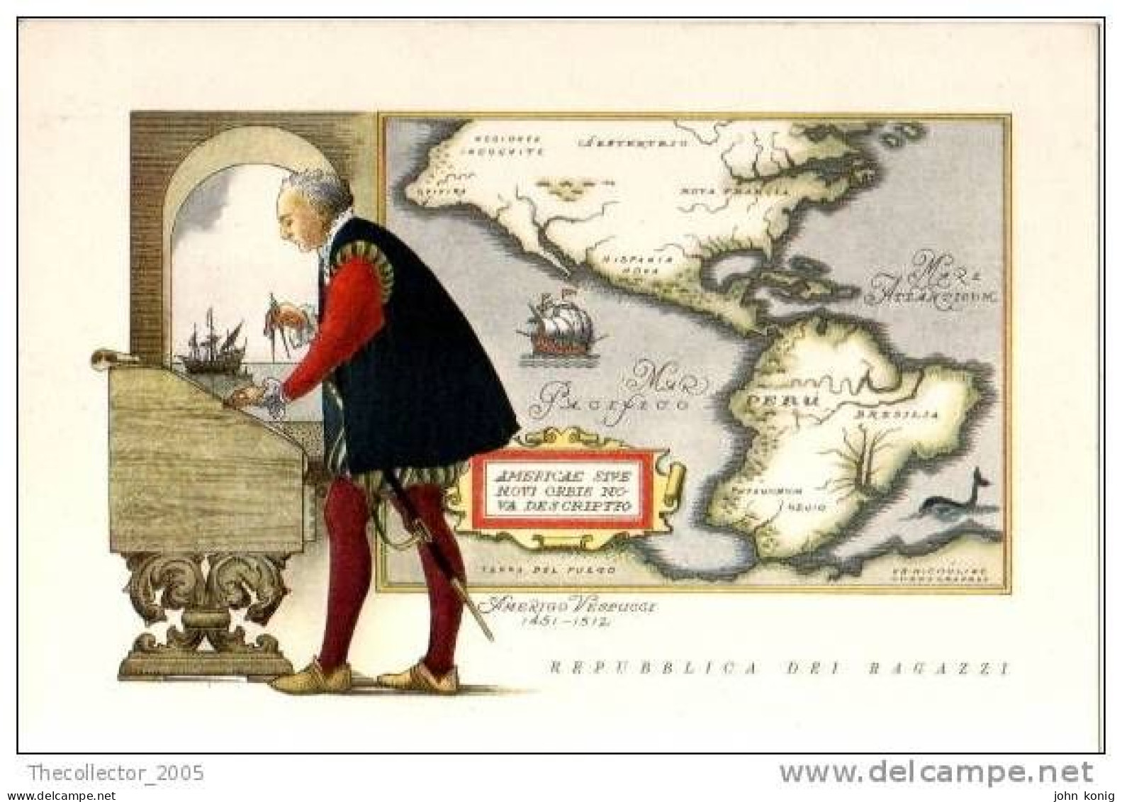 CARTOLINA SERIE - ESPLORATORI DEL MONDO (WORLDWIDE EXPLORERS POSTCARD) - AMERIGO VESPUCCI - Missionen