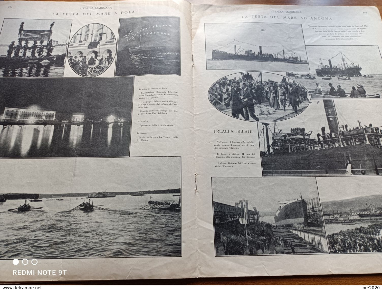 L’ITALIA MARINARA 1922 LA SPEZIA ANCONA POLA TRIESTE - Otros & Sin Clasificación