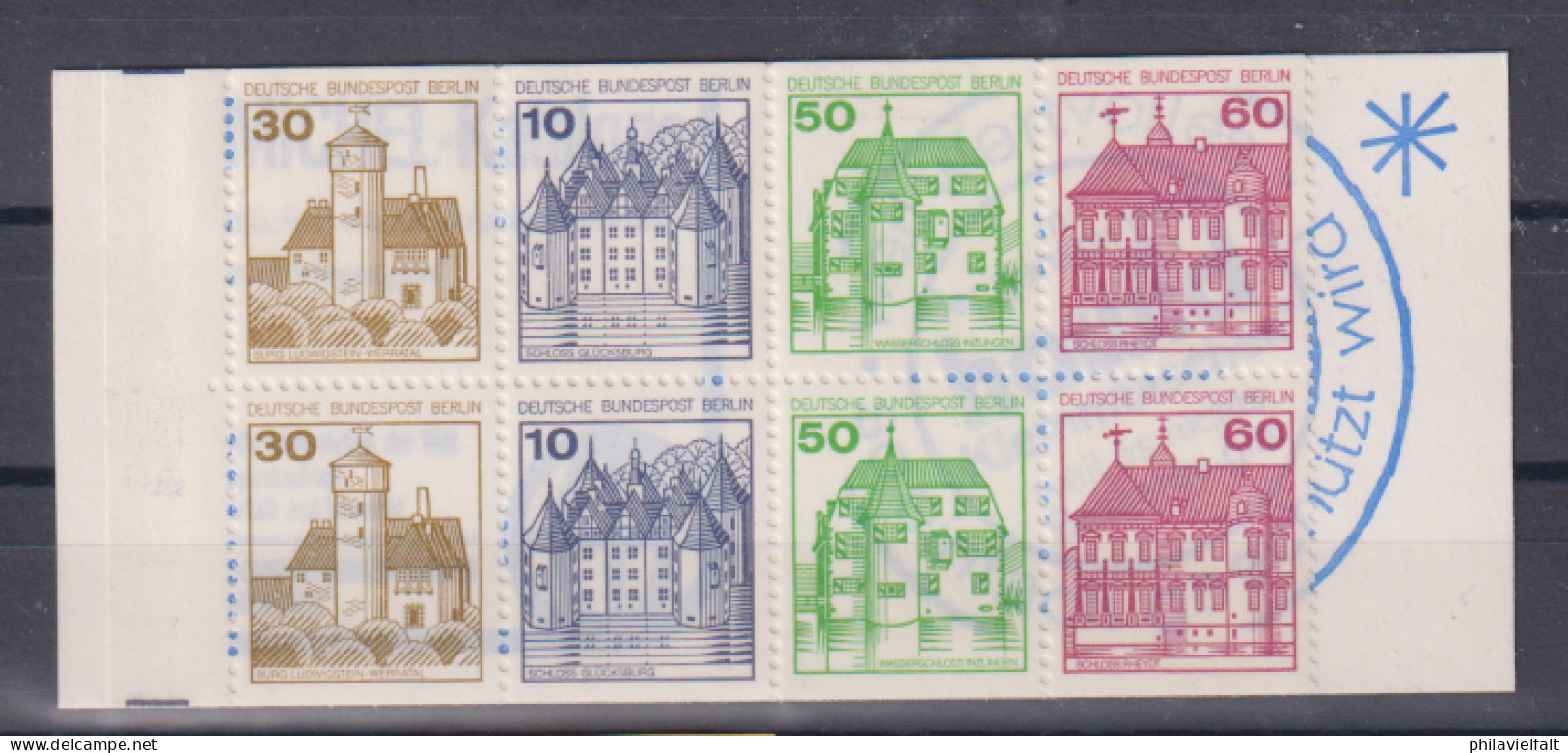 Berlin Markenheftchen 12caII ** Mit Plattenfehler IV (532-X Loch Im Dach Feld 6) - Postzegelboekjes
