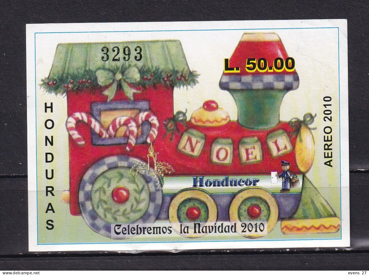 HONDURAS-2010--BLOCK -CHRISTMAS- TRAIN-MNH. - Honduras