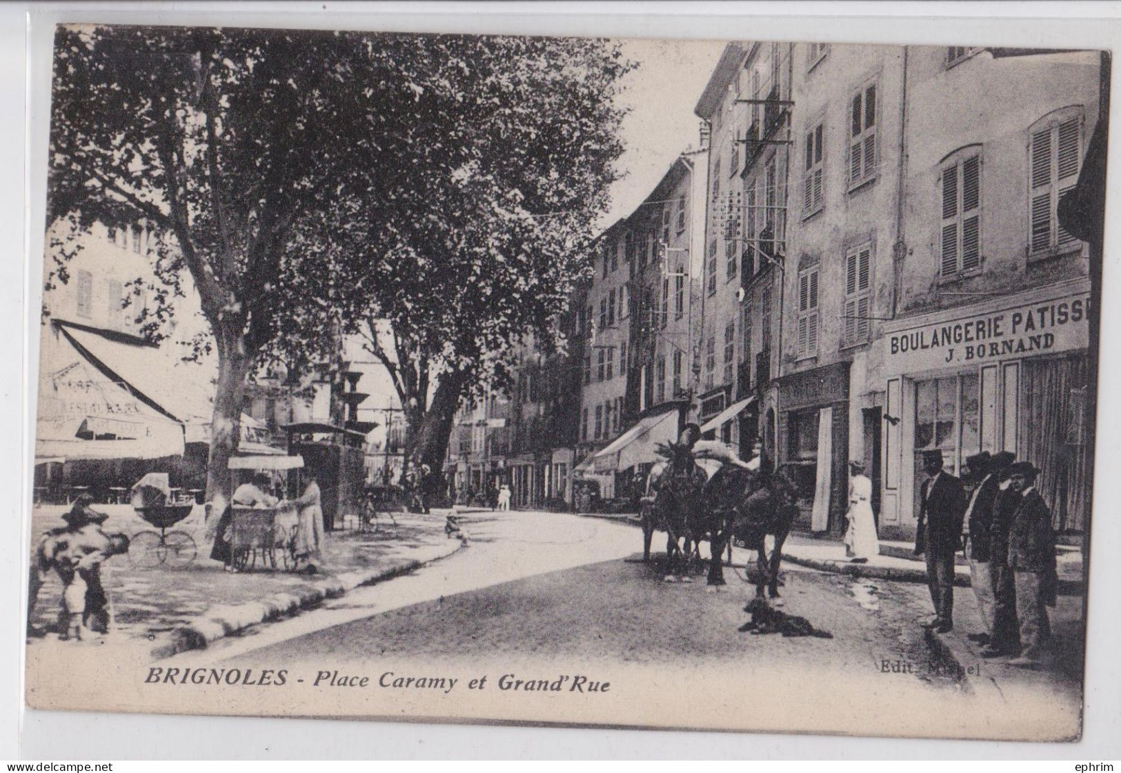 Brignoles Var Place Caramy Et Grand'Rue Boulangerie Bornand - Brignoles