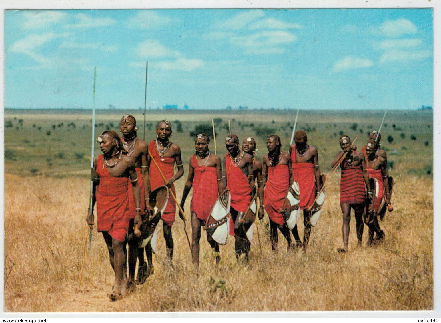 KENIA   KENSTA  TRIBES  SERIES  MAASAI   WARRIORS        (VIAGGIATA) - Kenia