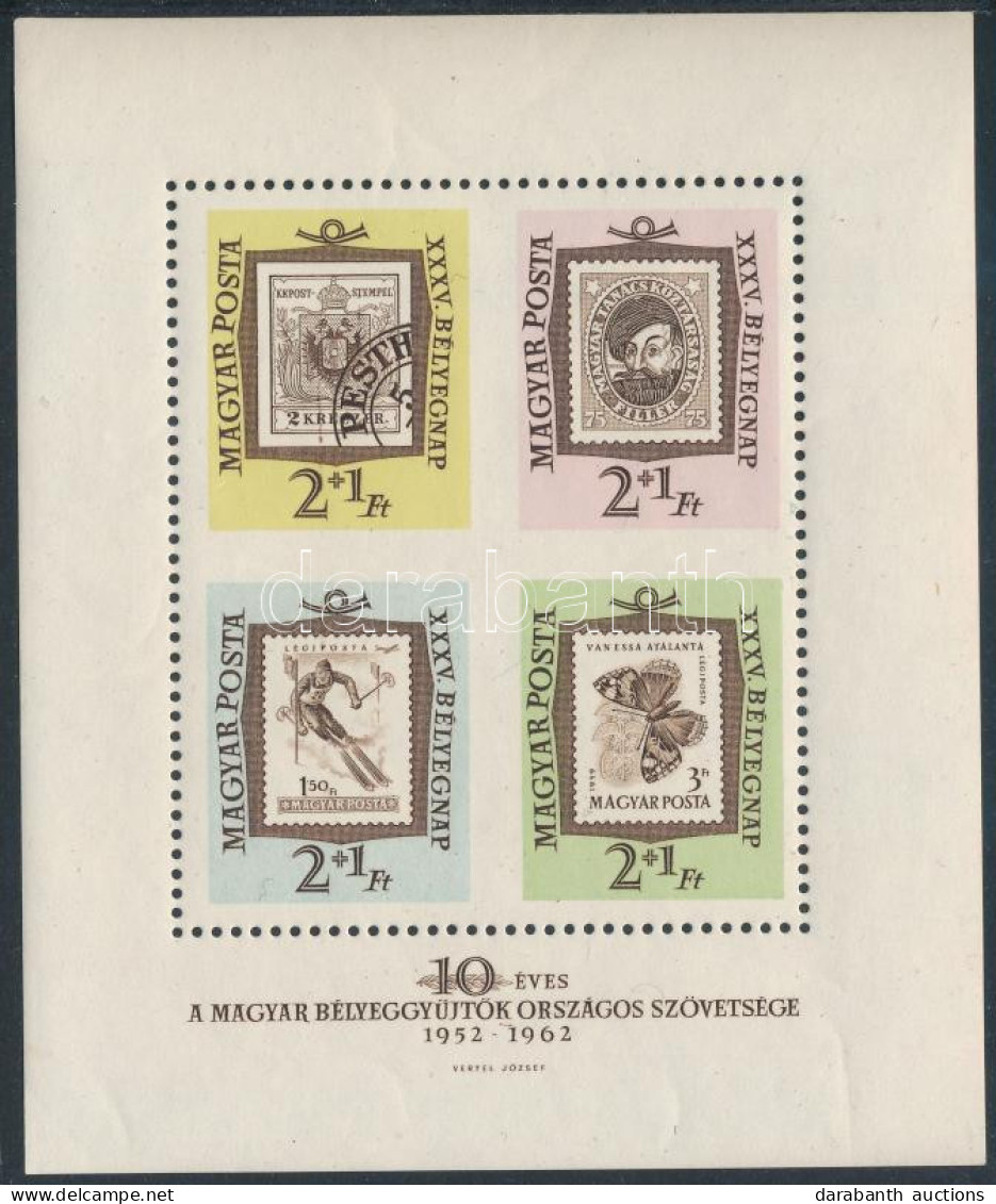 ** 1962 Bélyegnap (35.) Ajándék Blokk (ráncok / Creases) (22.000) - Other & Unclassified