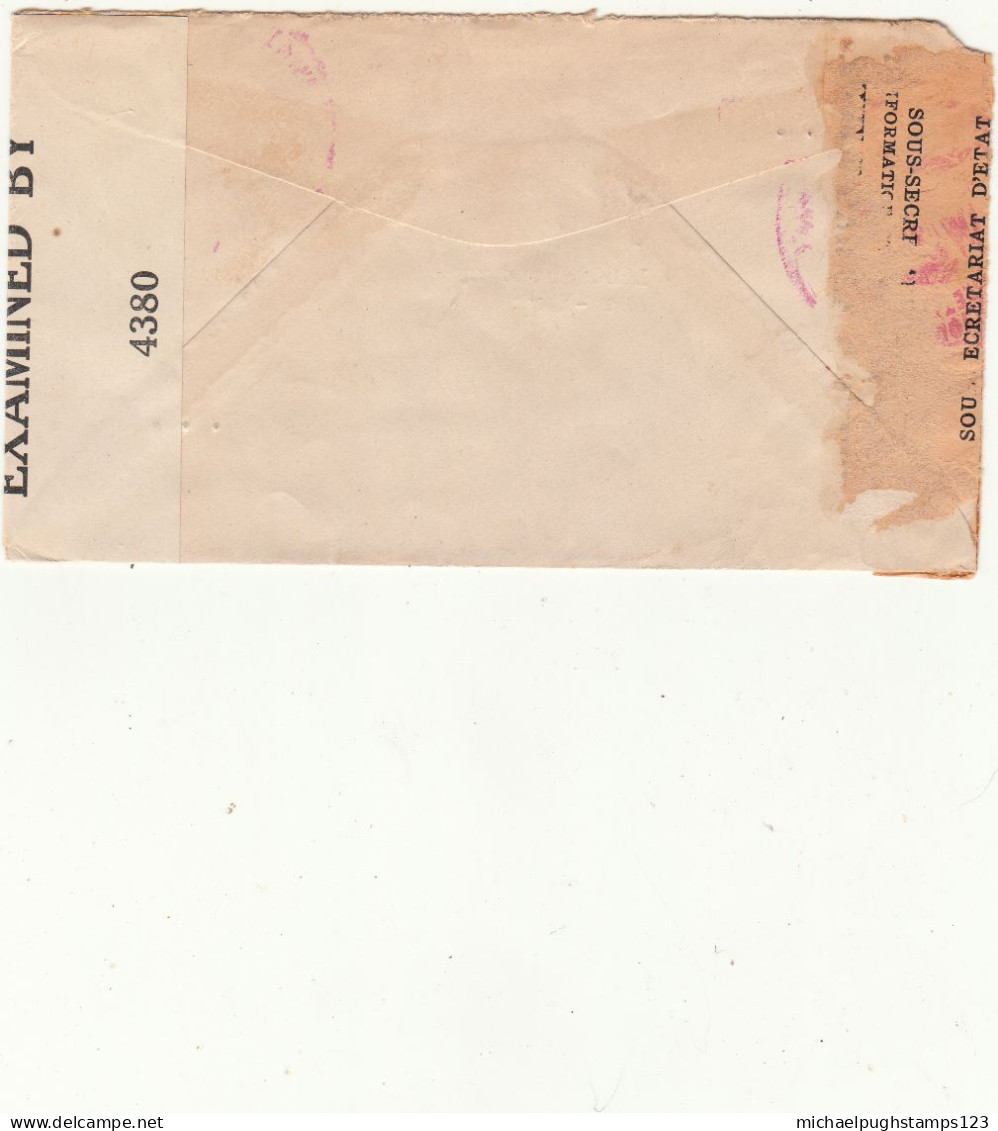 Haiti / Airmail / Censorship / U.S. - Haïti