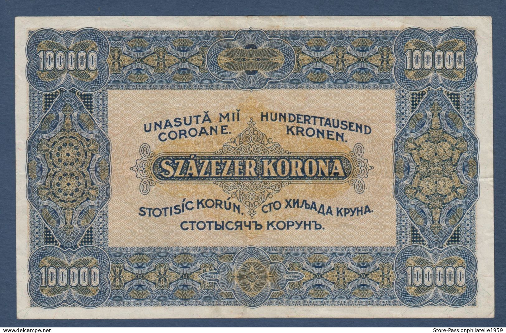 HONGRIE - 100000 Korona 1923 - Hungary