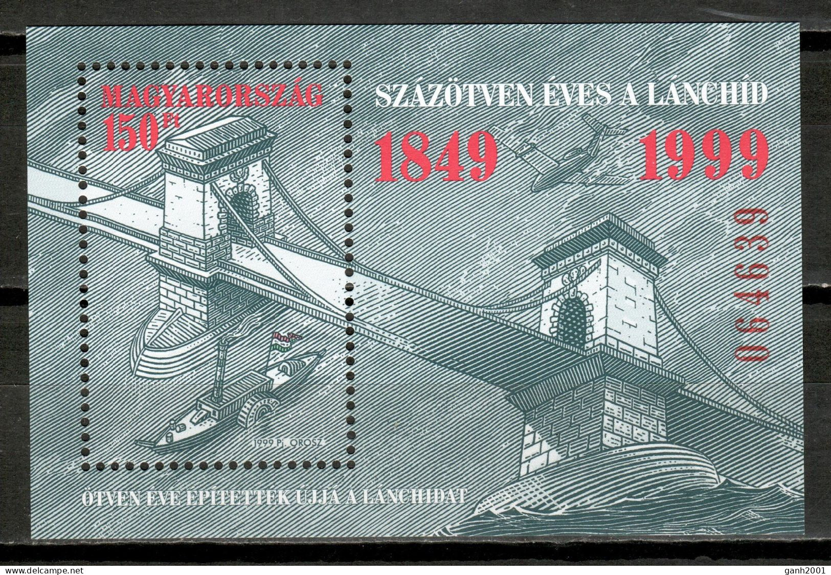 Hungary 1999 Hungría / Ships Bridge MNH Barco Puente Bateaux Pont Schiffe Brücke / Cu17607  33-36 - Bateaux