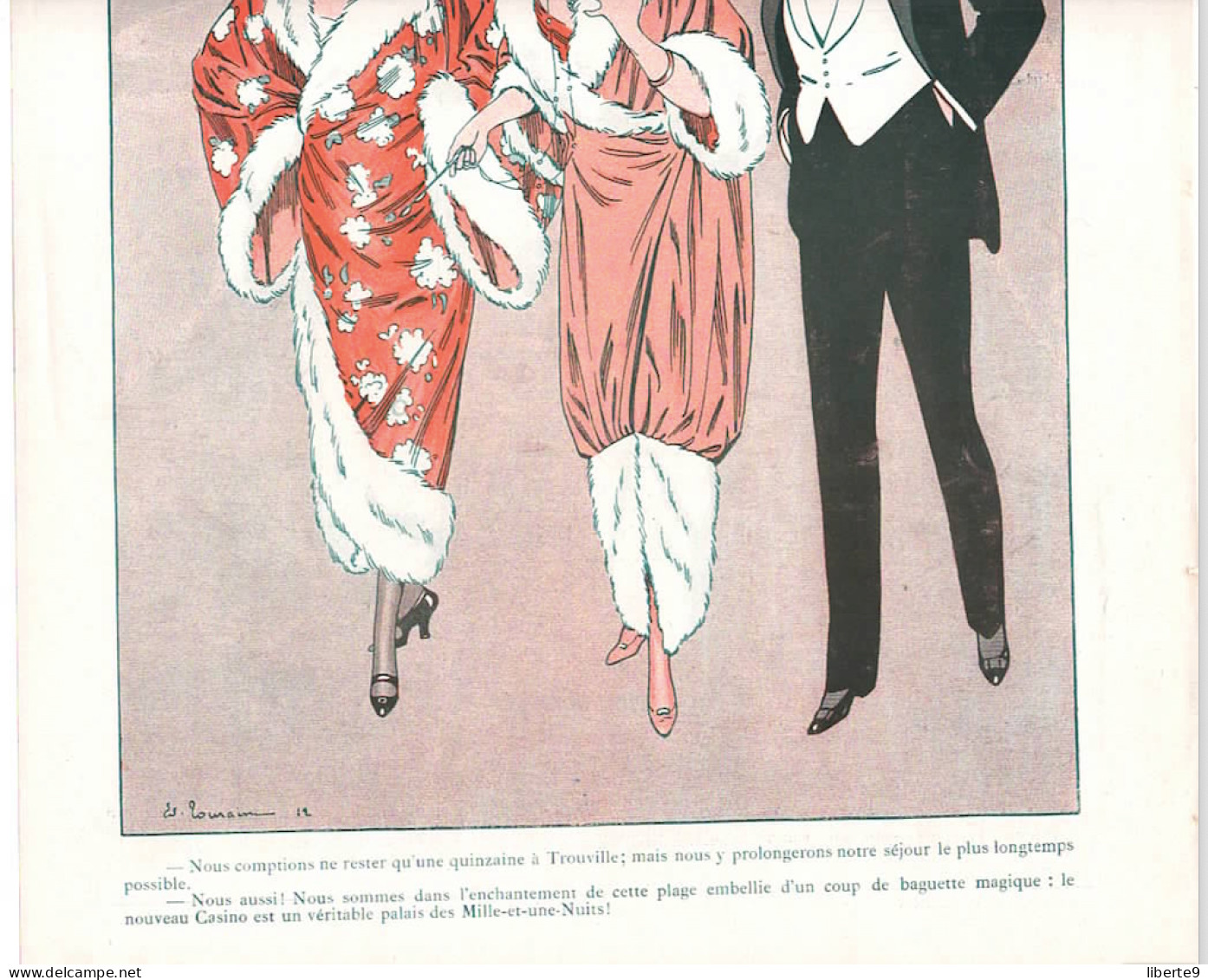 TROUVILLE - 1 Feuille De LA VIE PARISIENNE 1912 - Illustrateur Touraine Casino - 1900 - 1949