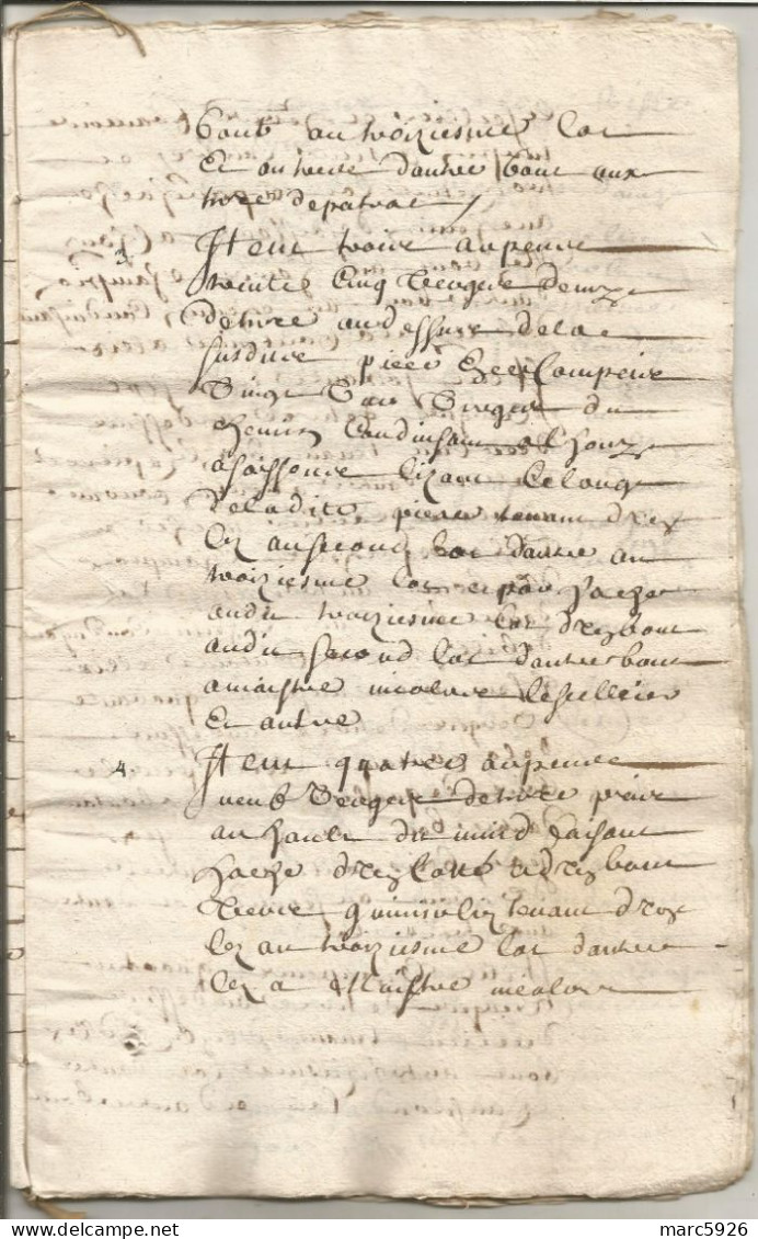 N°1970 ANCIENNE LETTRE PAR DEVANT LES NOTAIRES ROYAUX TERRAIN DE LA LOGE SAUVAGE DATE 1663