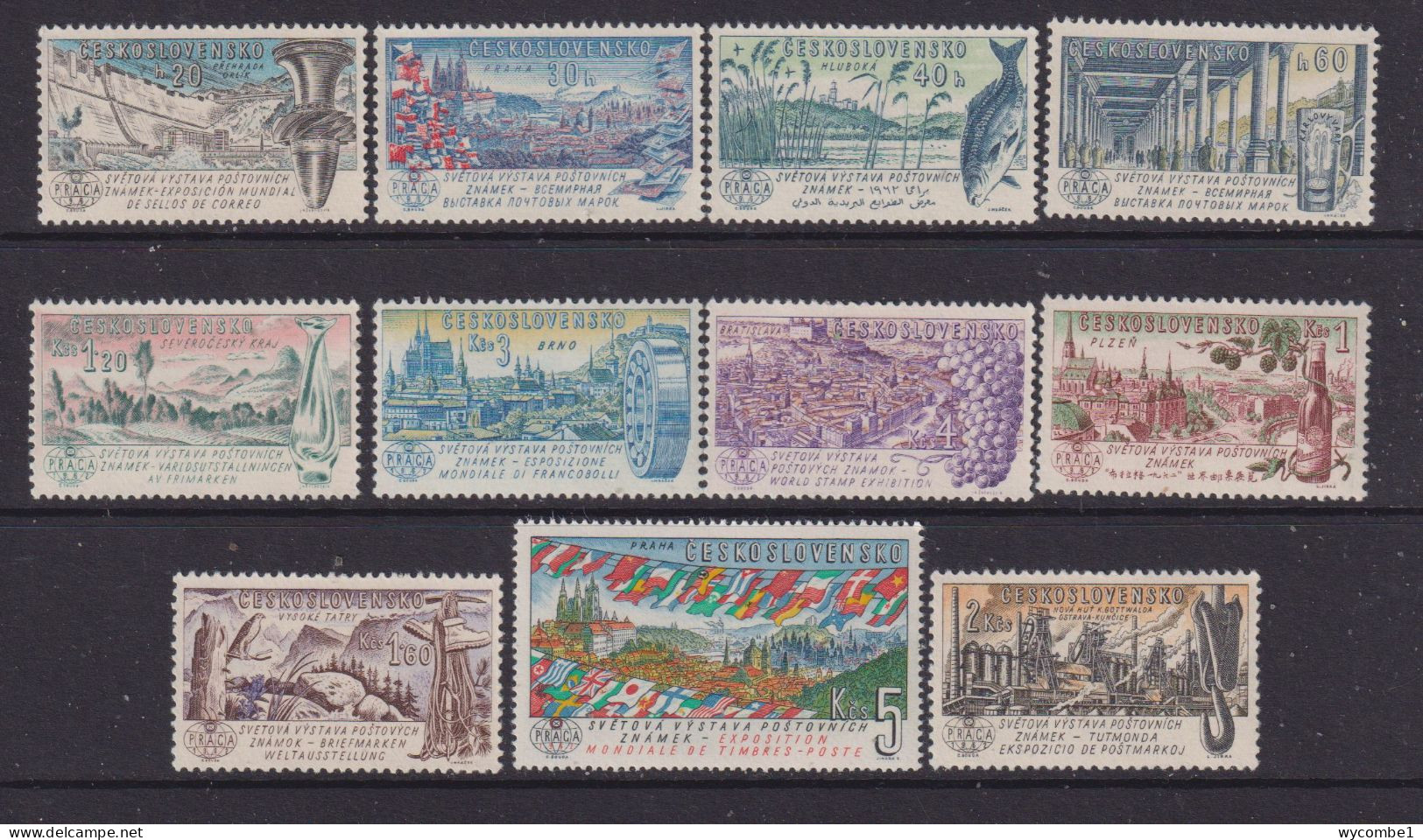 CZECHOSLOVAKIA  - 1961 Prague Stamp Exhibition Set Never Hinged Mint - Nuevos