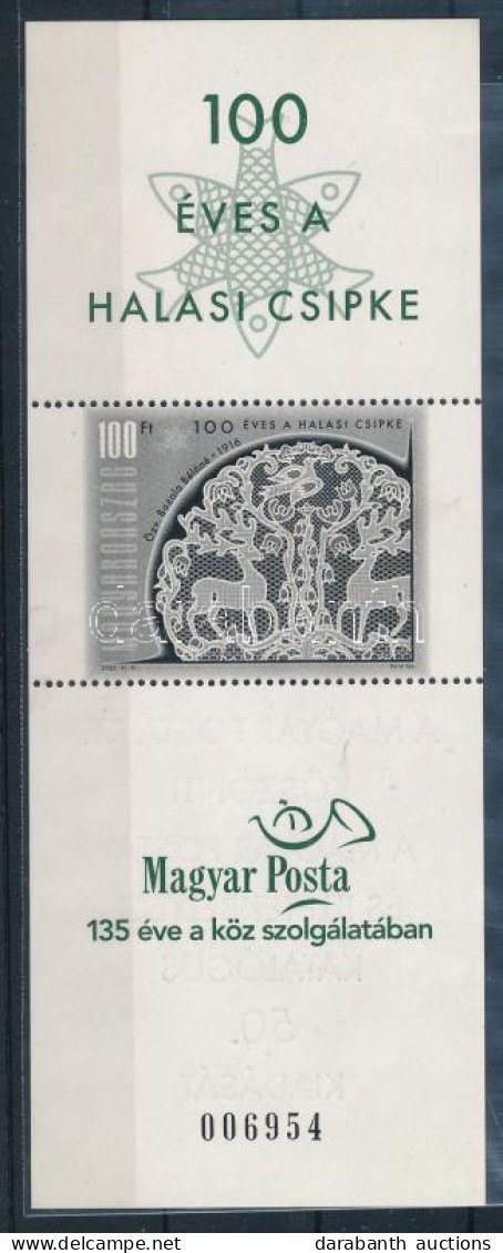 ** 2002 Halasi Csipke Feketenyomat Ajándék Blokk (12.000) - Other & Unclassified