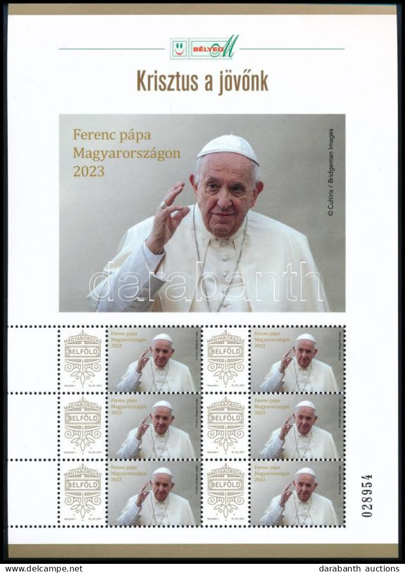 ** 2023 Ferenc Pápa Magyarországon Személyes Bélyeg Kisív - Otros & Sin Clasificación