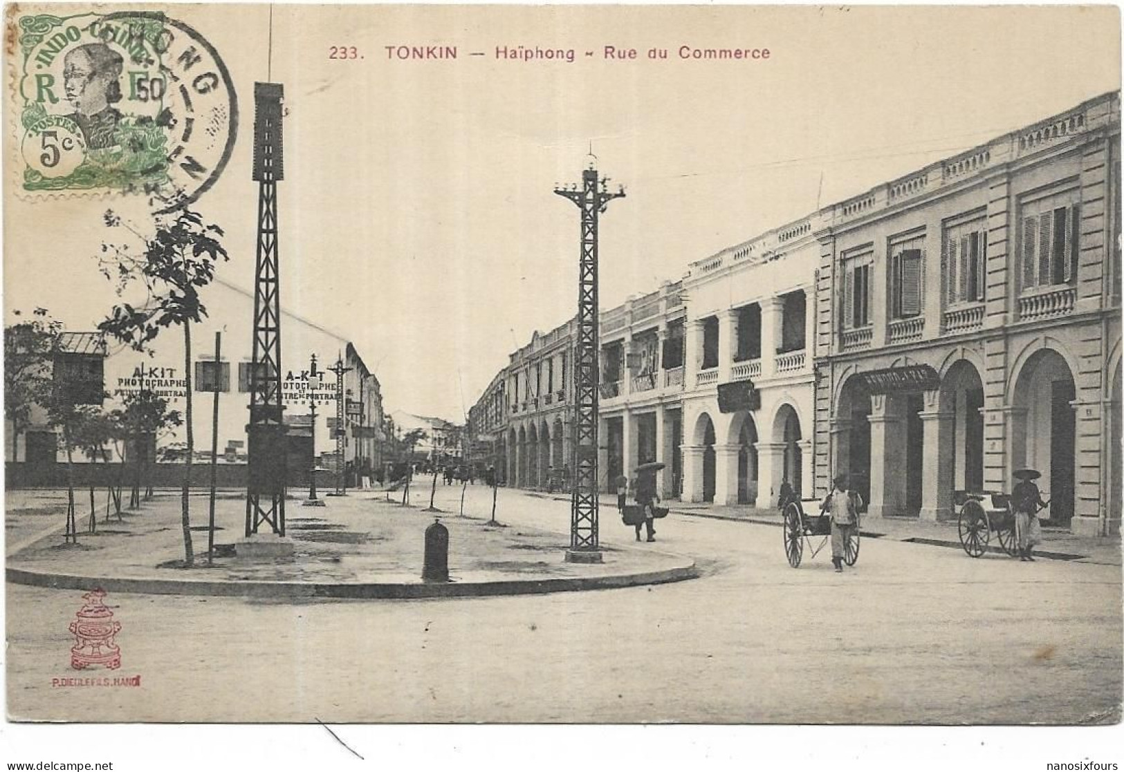 VIET NAM.   TONKIN  HAIPHONG.  RUE DU COMMERCE.  CARTE ECRITE - Vietnam