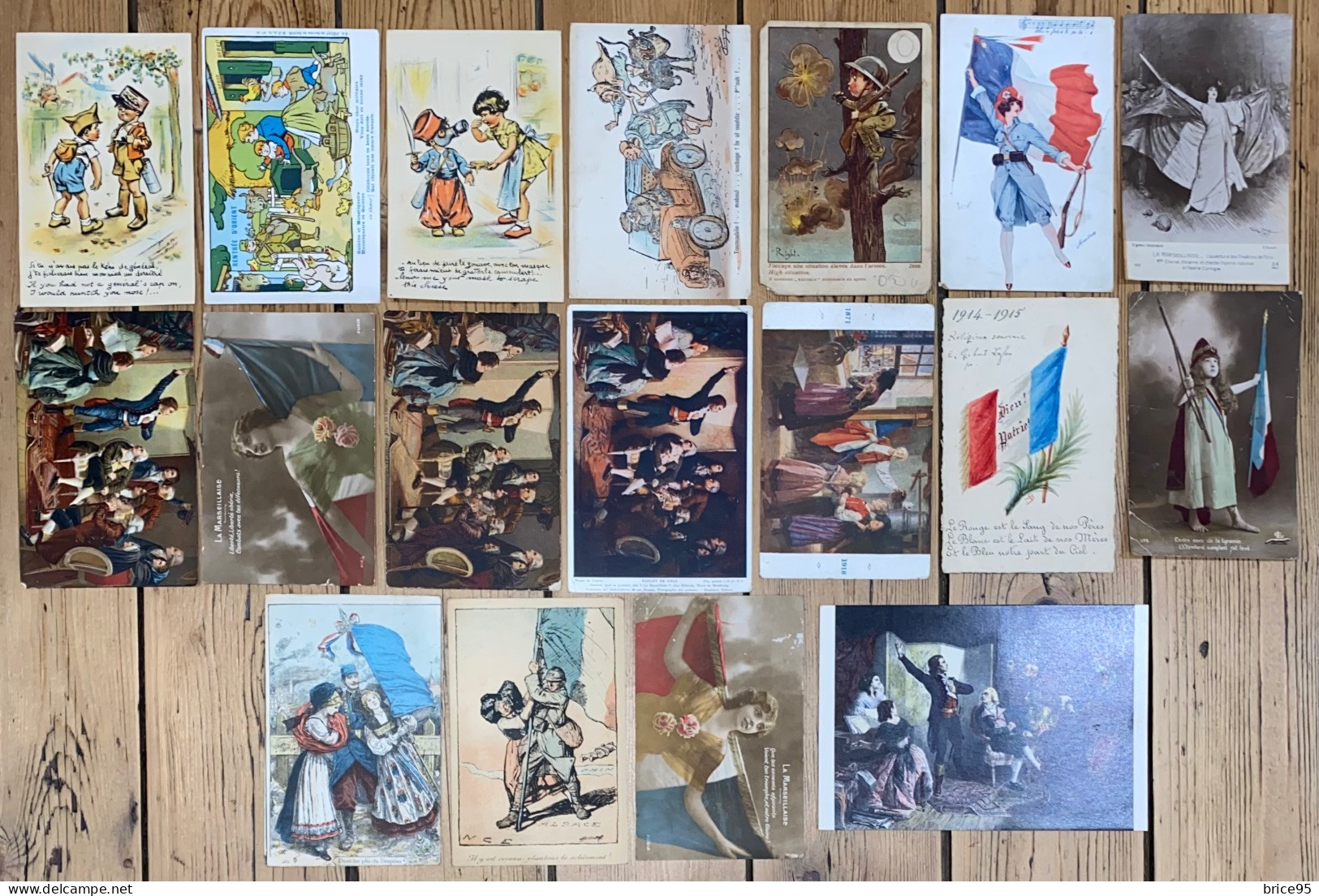 France - Carte Postale - Lot De 18 Cartes Postales - Marseillaise - Drapeau Français - Patrie - Femme - Women