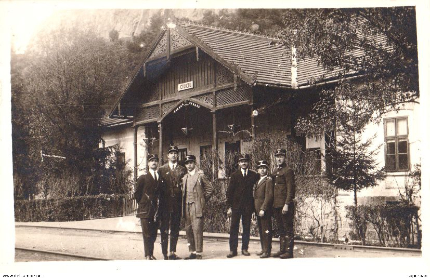 ROMANIA : GARA CIUCIU / ALBA ?... [ DE IDENTIFICAT !!! ] - CARTE VRAIE PHOTO / REAL PHOTO ~ 1930 - '925 (am417) - Romania