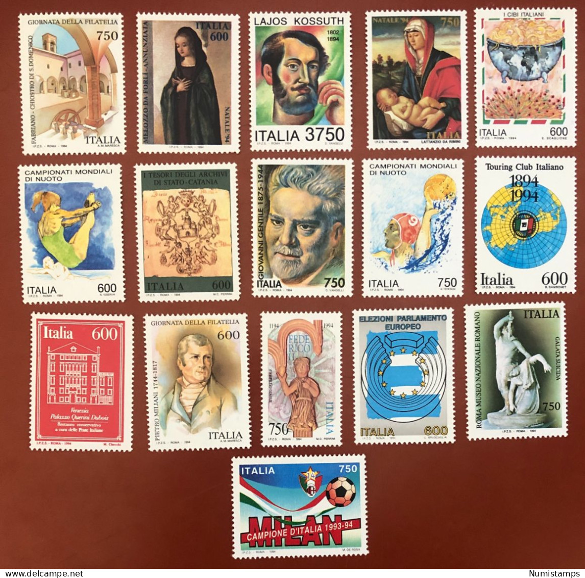 1994 - Italian Republic (16 New Stamps) MNH - ITALY STAMPS - 1991-00: Nieuw/plakker