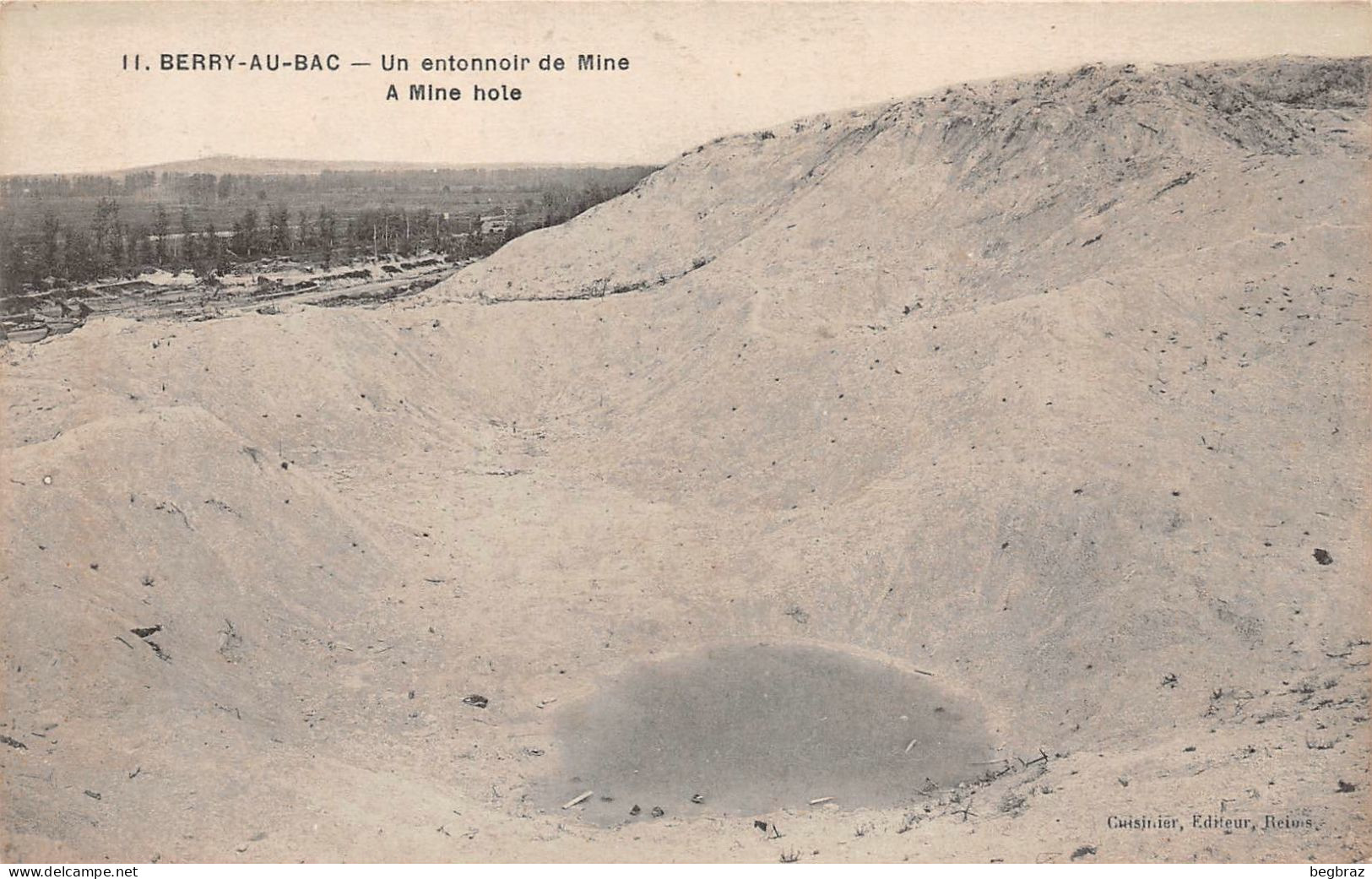 BERRY AU BAC   ENTONNOIR DE MINE   WW1   GUERRE - Autres & Non Classés