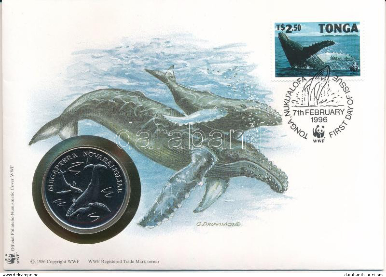 Tonga DN (1991) "A Világ Vadvédelmi Alap (WWF) 30. évfordulója - Megaptera Novaeangilae (Hosszúszárnyú Bálna)" Kétoldala - Ohne Zuordnung