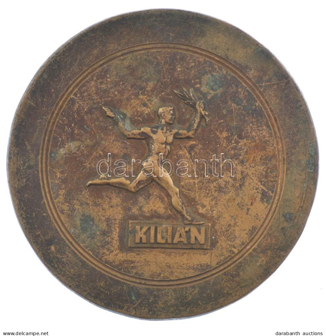 ~1950-1960. "Kilián" Egyoldalas Bronz Sport Emlékérem (128mm) T:1- Patina - Unclassified