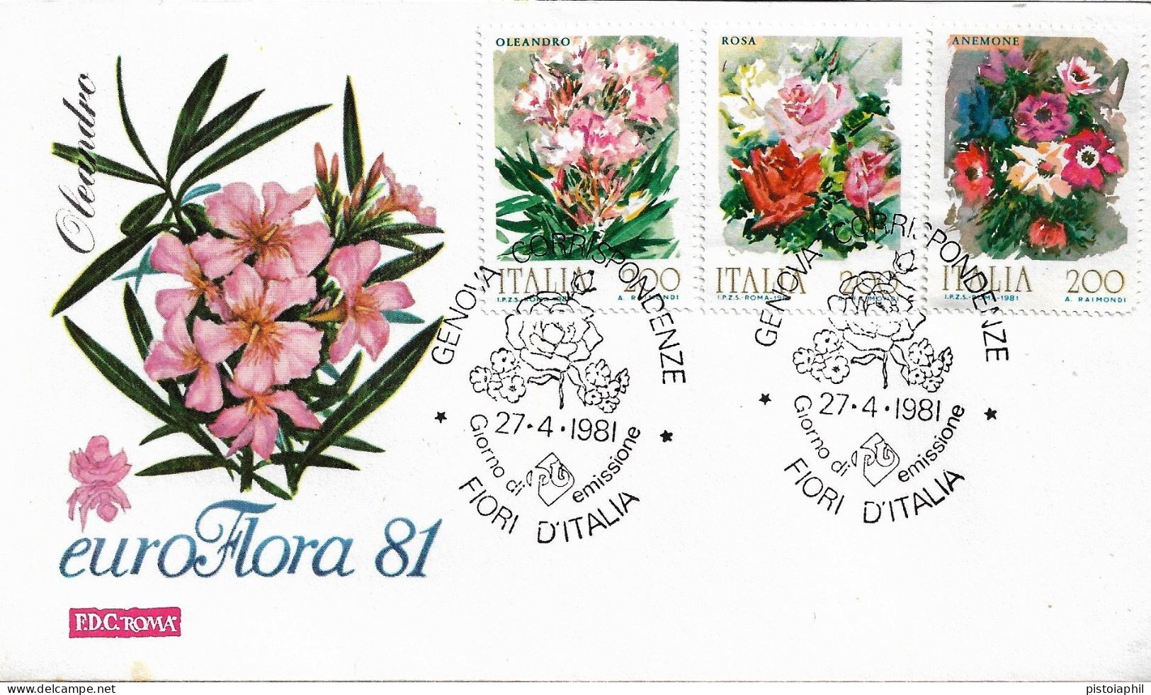 Fdc Roma: FLORA (1981); No Viaggiata; AS_Genova - FDC