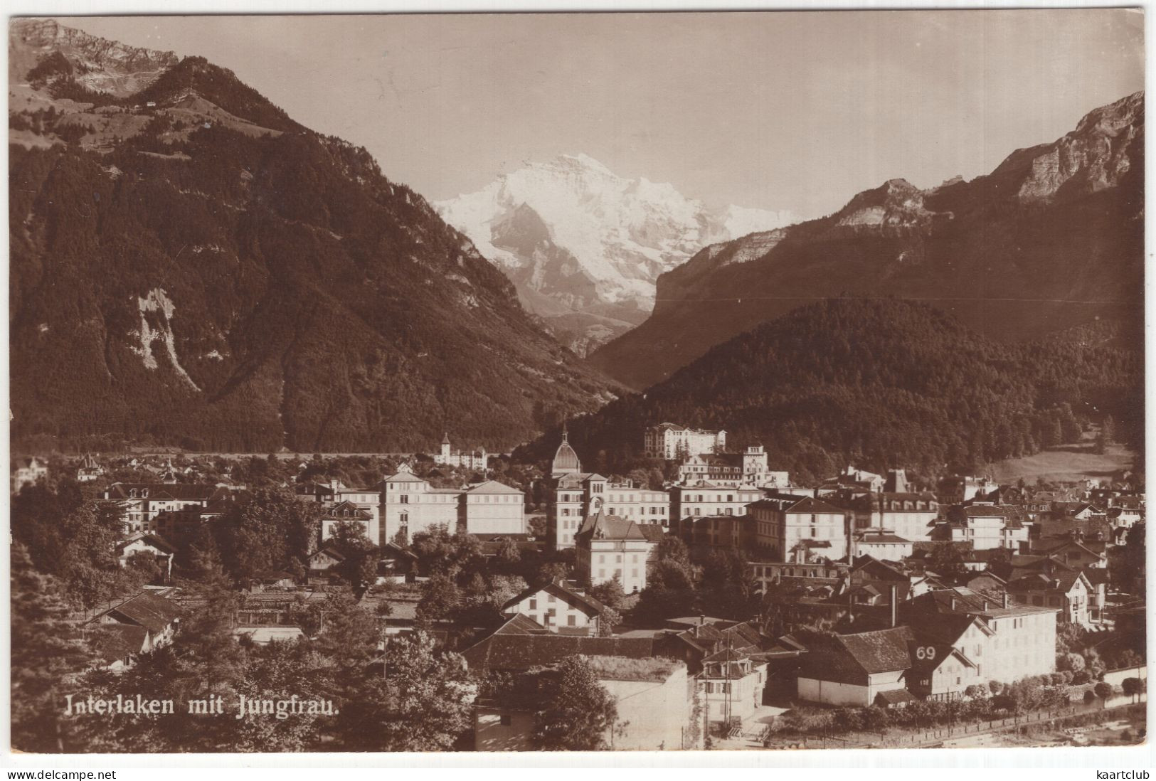 Interlaken Mit Jungfrau.  - (Schweiz/Suisse/Switzerland) - 1922 - Interlaken