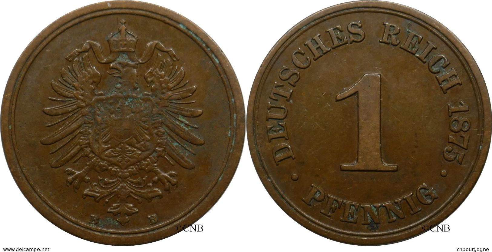 Allemagne - Empire - Guillaume Ier - 1 Pfennig 1875 B - TTB/XF45 - Mon5445 - 1 Pfennig