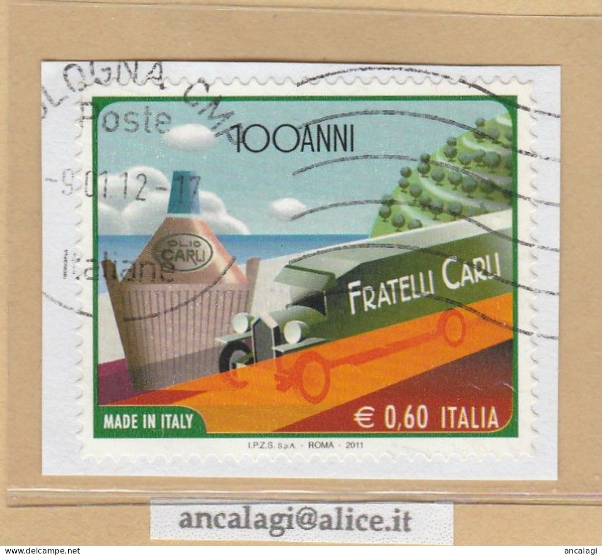 USATI ITALIA 2011 - Ref.1205 "MADE IN ITALY: Olio Carli" 1 Val. - - 2011-20: Usati