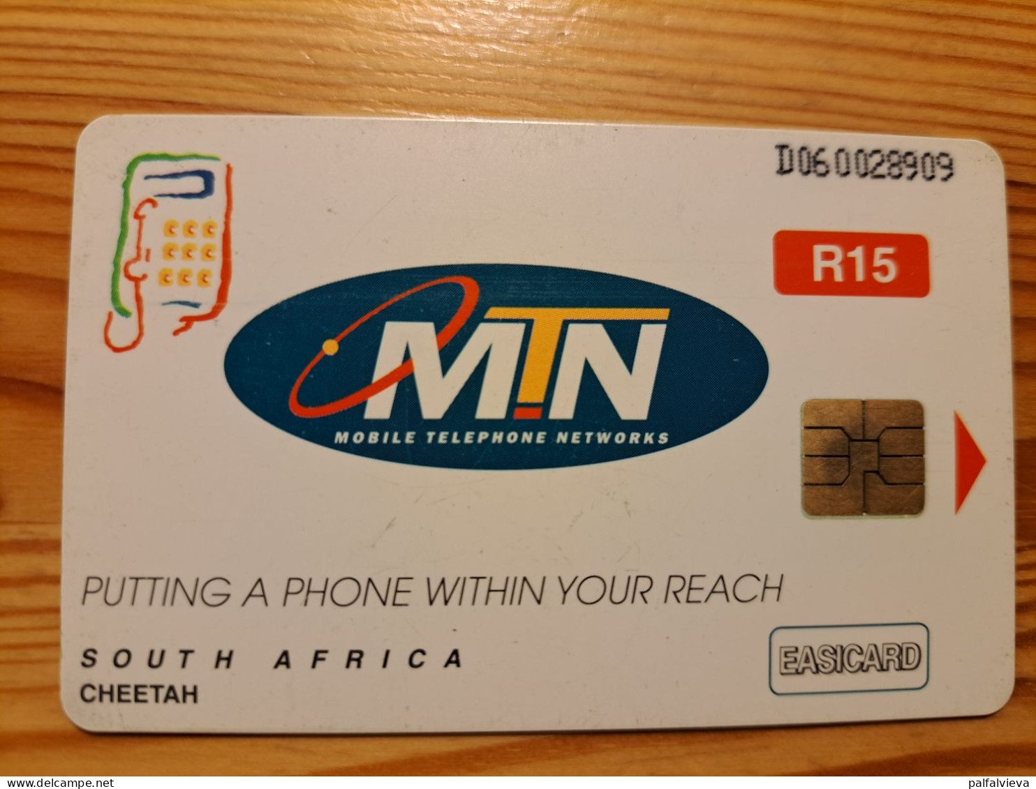 Phonecard South Africa, MTN - Cheetah - Suráfrica