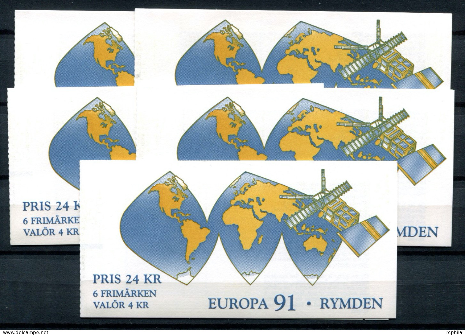 RC 27490 SUEDE 1991 LOT DE 5 CARNETS EUROPA NEUFS ** MNH TB - Ongebruikt