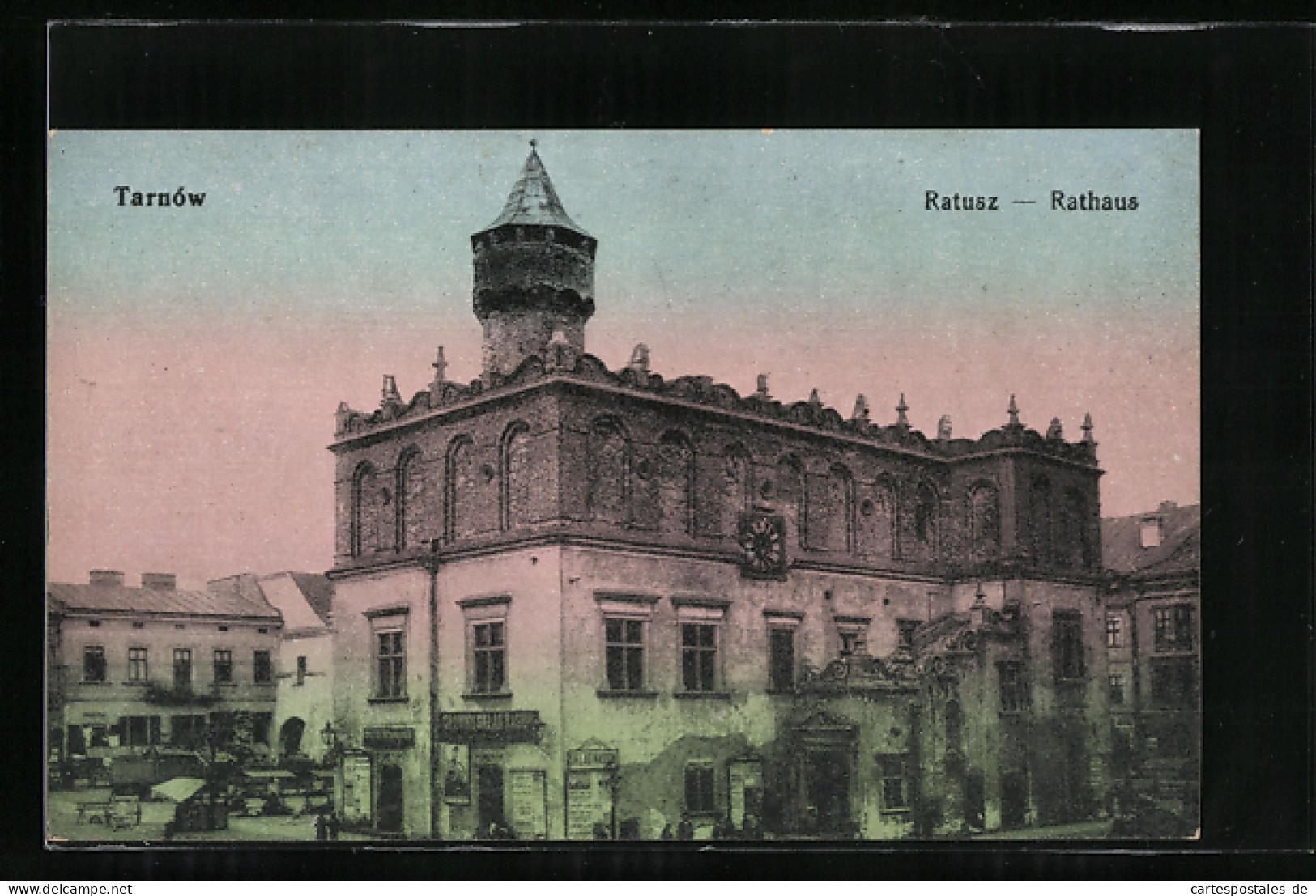 AK Tarnów, Ratusz, Rathaus Mit Leuten  - Polen