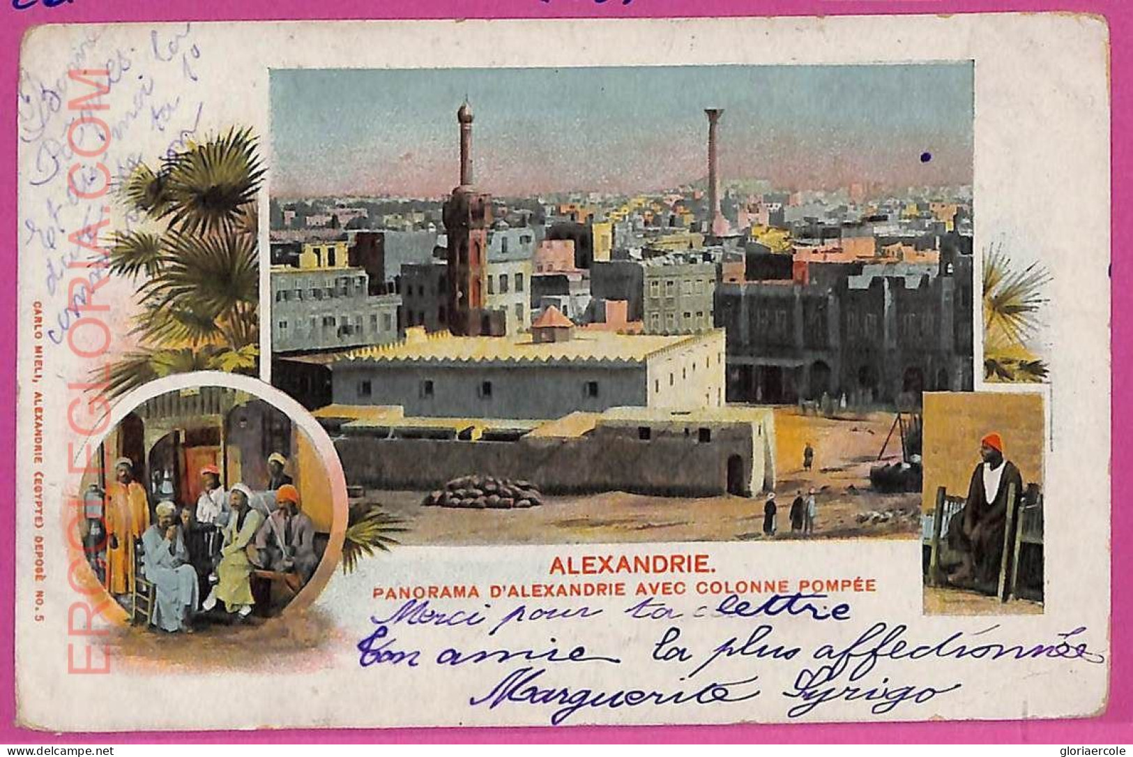 Ag2829 - EGYPT - VINTAGE POSTCARD - Alexandrie - 1905 - Alexandria