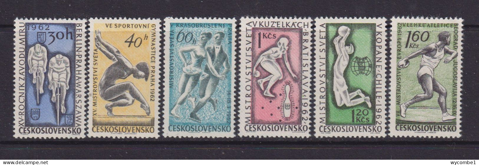 CZECHOSLOVAKIA  - 1962 Sports Events Set Never Hinged Mint - Unused Stamps