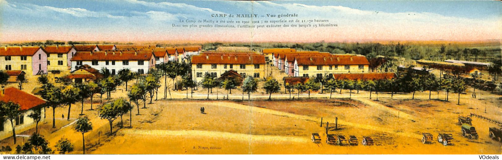 Thème - Militaria - Militaire -  Camp De Mailly - Vue Générale - Double Carte - Kazerne