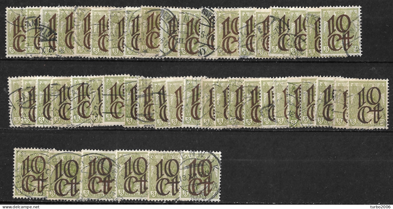 1923 Opruimingsuitgifte 10  / 3 Cent Groen NVPH 116 Partijtje - Gebraucht