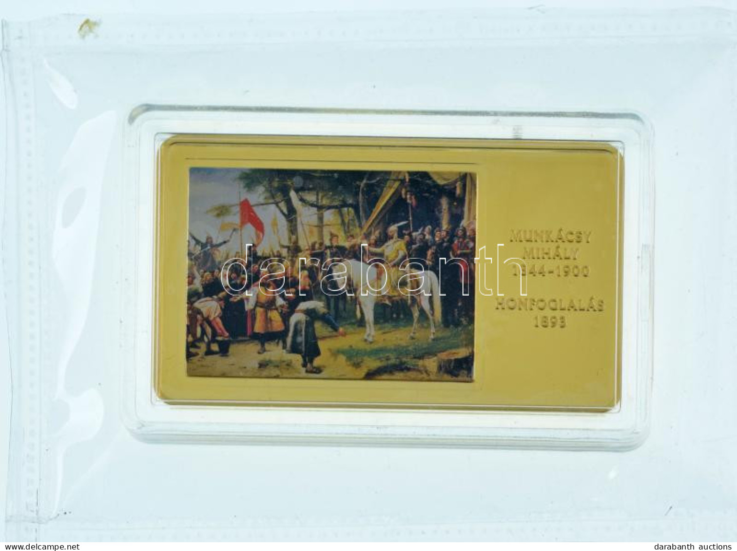 2014. "A Magyar Festészet Remekművei / Munkácsy Mihály 1844-1900 / Honfoglalás 1893" Aranyozott, Multicolor Cu Emlékérem - Unclassified