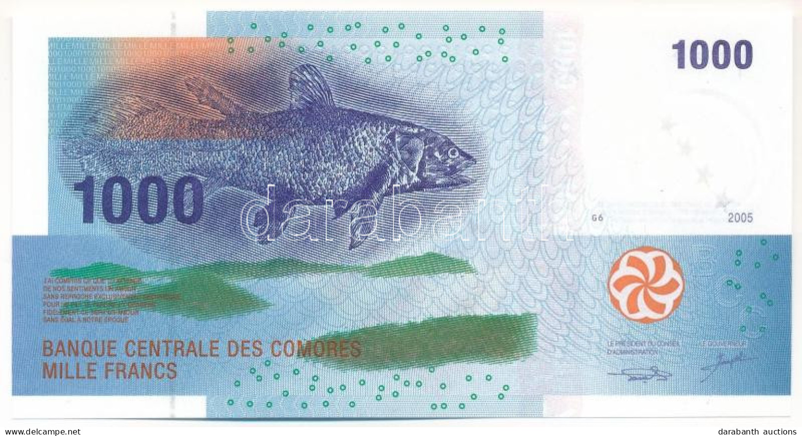Comore-szigetek 2005. 1000Fr T:UNC Comoro Islands 2005. 1000 Francs C:UNC Krause P#16a - Unclassified