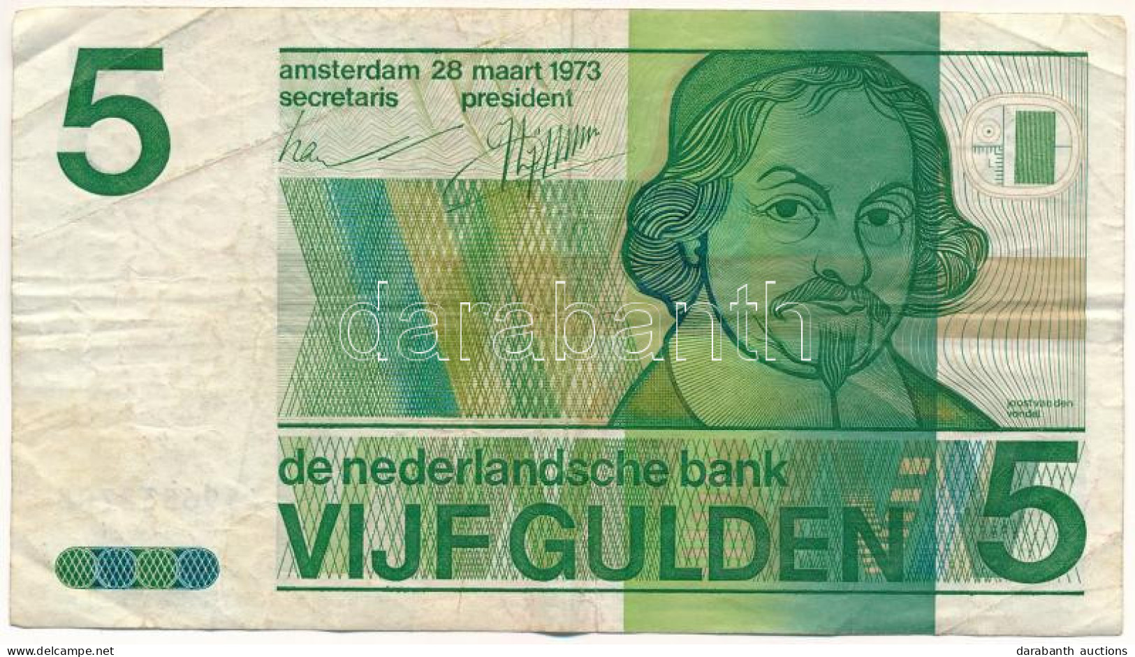 Hollandia 1973. 5G "4196532708" T:F  Netherlands 1973. 5 Gulden "4196532708" C:F Krause P#95 - Unclassified