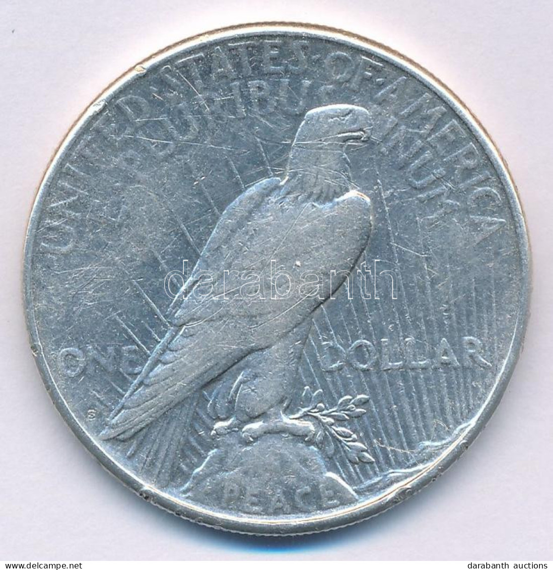 Amerikai Egyesült Államok 1923. 1$ Ag "Béke" T:F Ph.  USA 1923. 1 Dollar Ag "Peace" C:F Edge Error  Krause KM#150 - Ohne Zuordnung