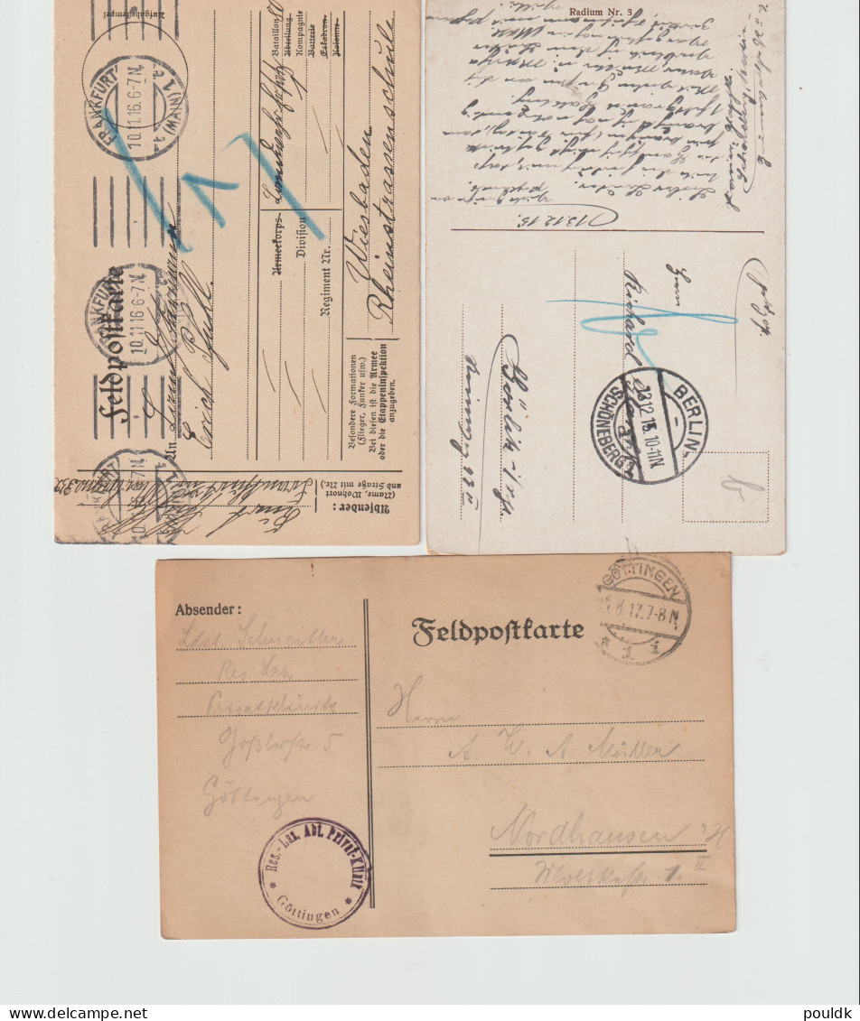 10 Feldpost Covers/cards From World War 1. Postal Weight Approx 99 Gramms. Please Read Sales Conditions - Militaria