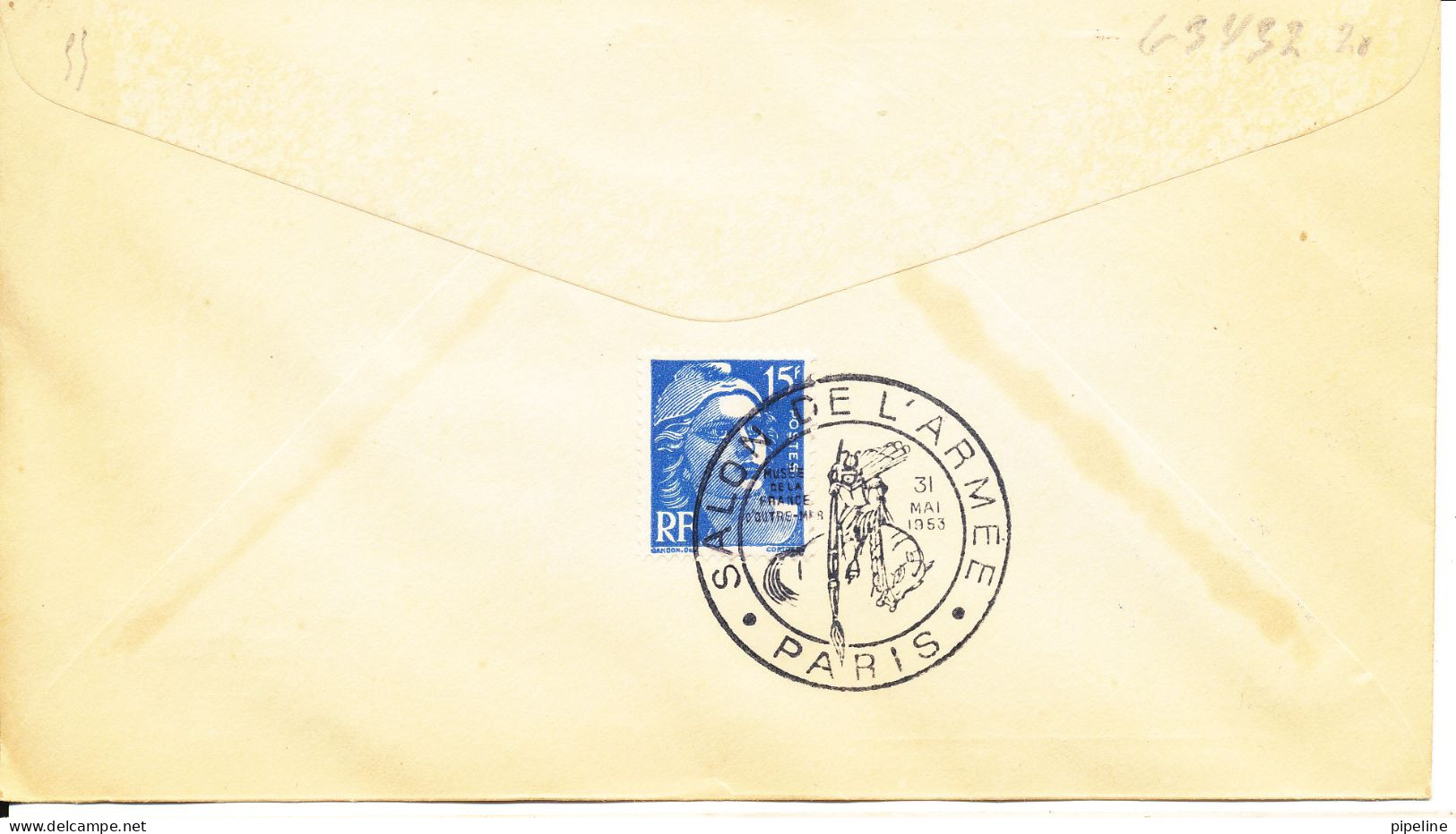 France Cover Paris 31-5-1953 Salon De L'armee With Cachet - Brieven En Documenten