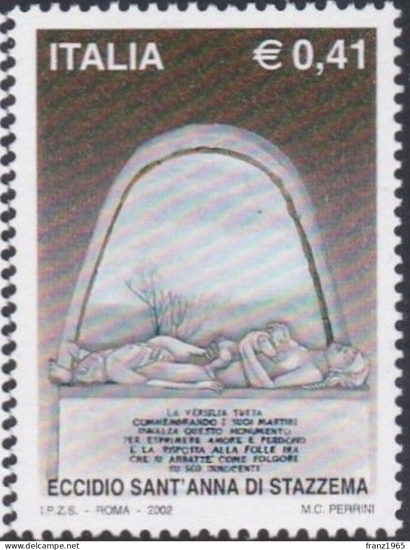 Monument To Victims Of Massacre At Sant' Anna Di Stazzema - 2002 - 2001-10: Mint/hinged