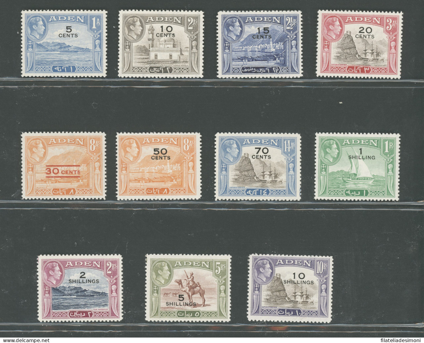 1951 ADEN, Stanley Gibbons N. 36-46 Serie Di 11 Valori - MNH** - Other & Unclassified