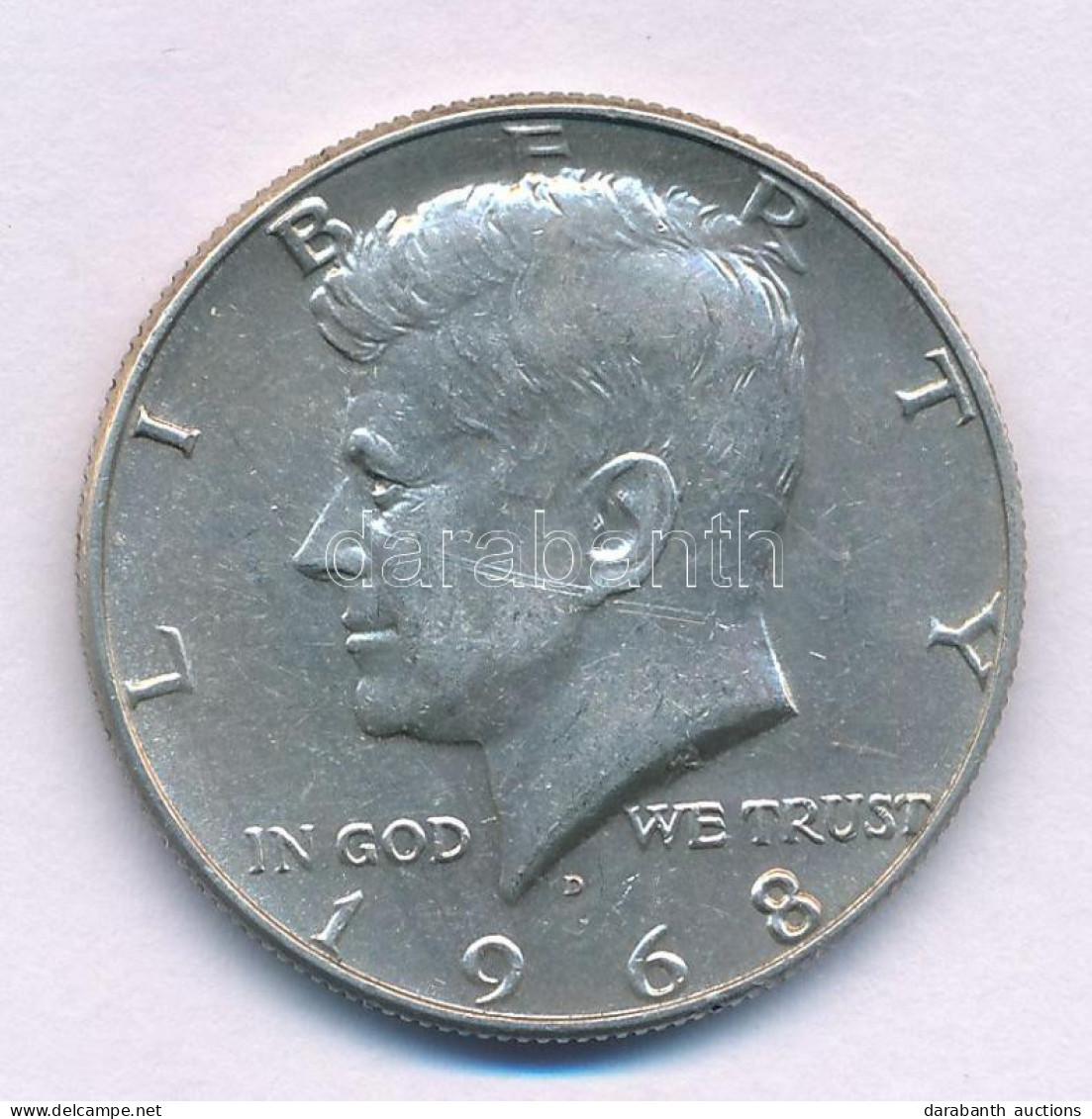 Amerikai Egyesült Államok 1968D 1/2$ Ag "Kennedy" T:AU USA 1968D 1/2 Dollar Ag "Kennedy" C:AU Krause KM#202a - Non Classés