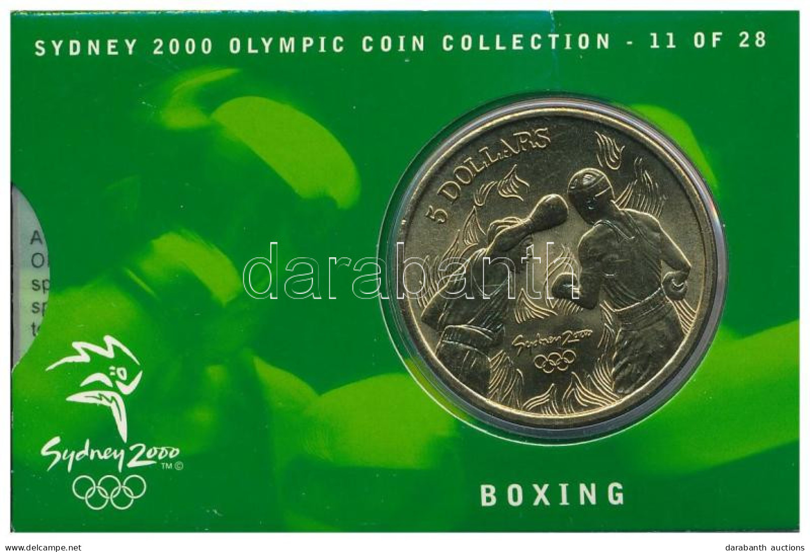 Ausztrália 2000. 5D Al-bronz "Sydneyi Olimpia 2000 - Ökölvívás" Bliszterben T:BU  Australia 2000. 5 Dollars Al-Bronze "S - Non Classés