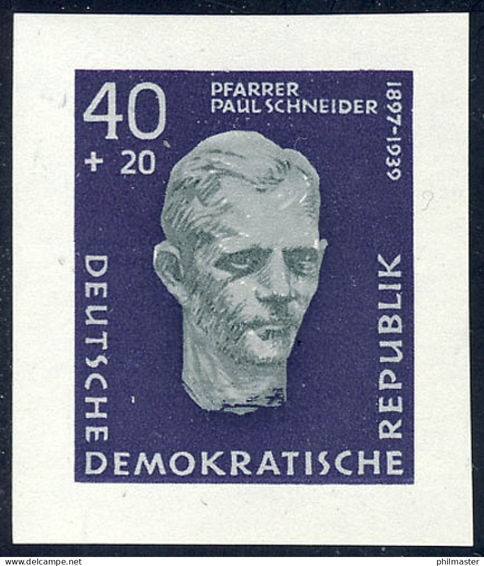 608B Buchenwald 40+20 Pf UNGEZÄHNT Aus Block 15 ** Postfrisch - Unused Stamps