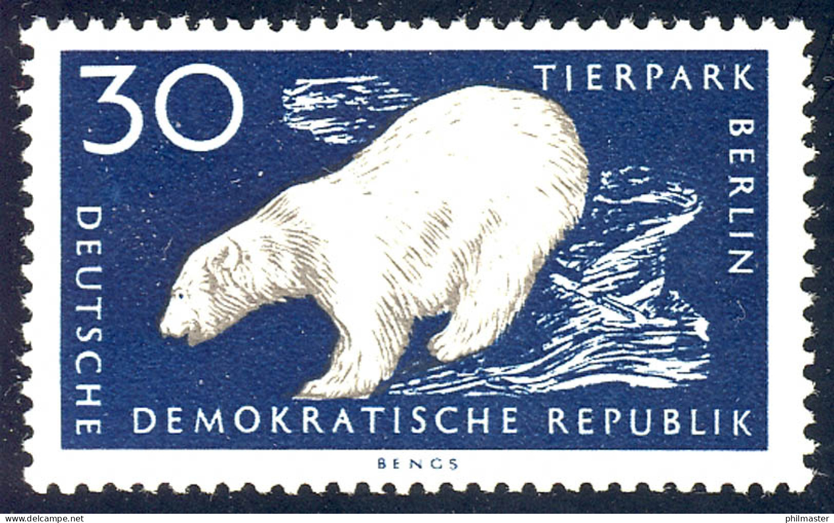 556 Tierpark 30 Pf Eisbär ** Postfrisch - Ungebraucht