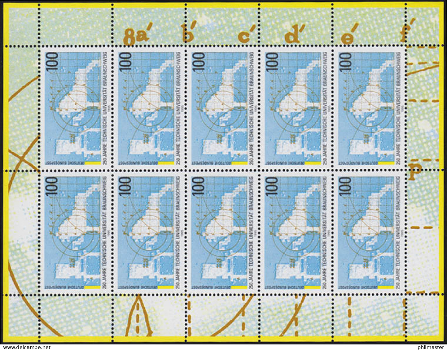 1783 Uni Braunschweig - 10er-Bogen, Postfrisch ** - 1991-2000