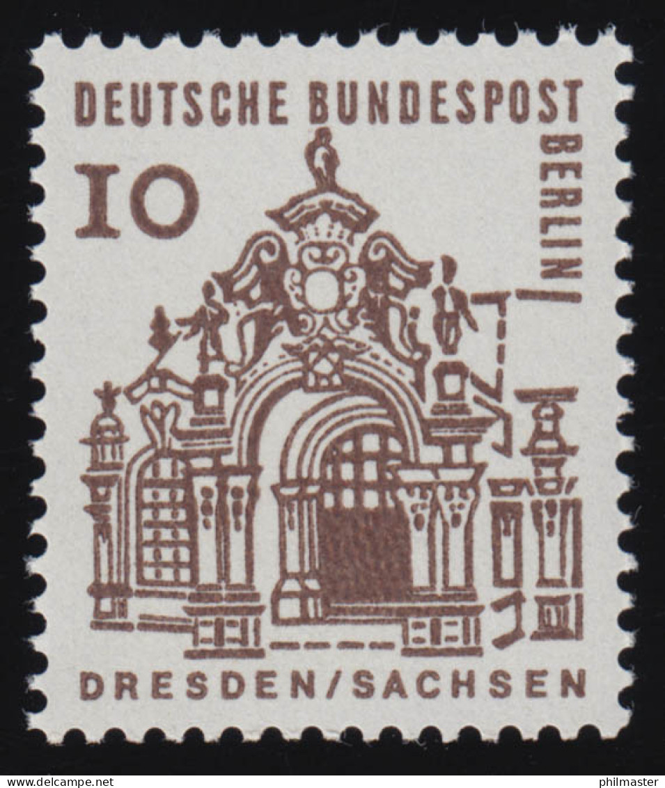 242a Bauwerke 10 Pf Zwinger Dresden ** - Unused Stamps