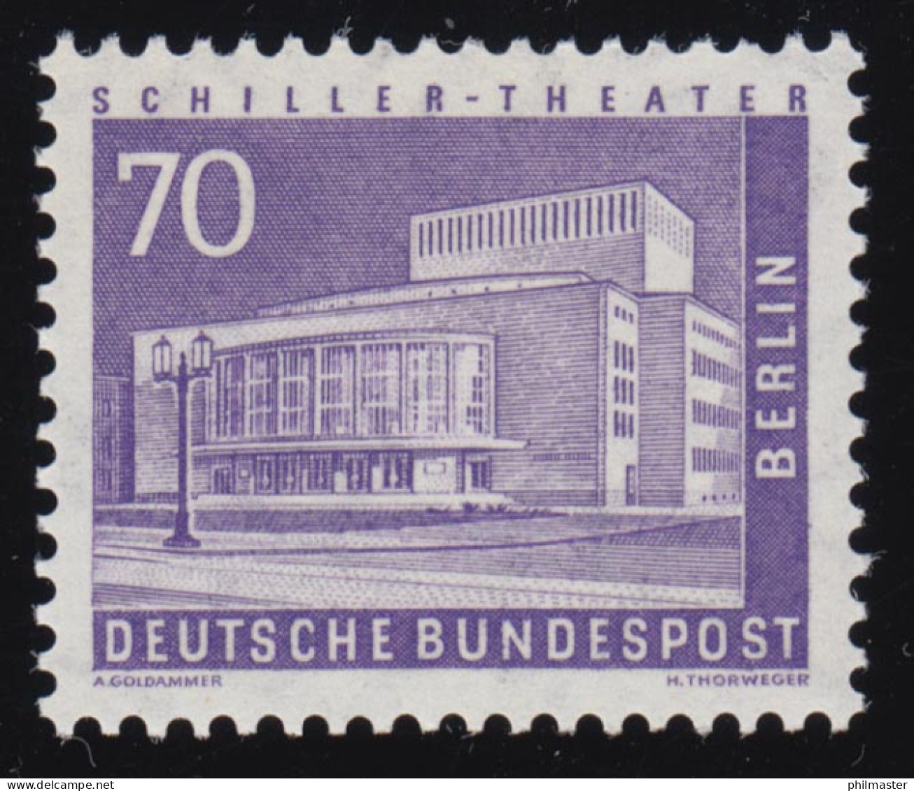 152 Berliner Stadtbilder - Schillertheater 70 Pf, Postfrisch ** - Ungebraucht