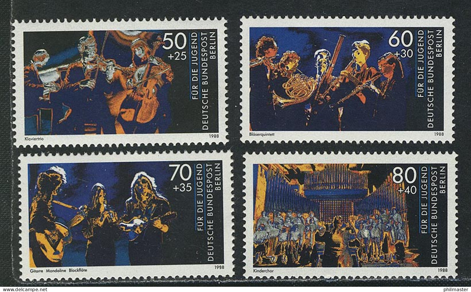 807-810 Jugend Musiziert 1988, Satz Postfrisch ** - Unused Stamps